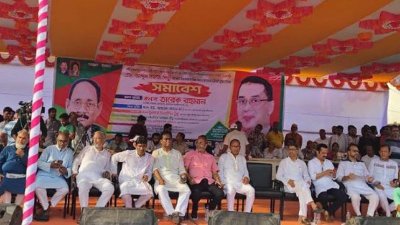 টাঙ্গাইলে বিএনপির সমাবেশে যুক্ত হন তারেক রহমান