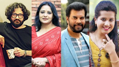 প্রিন্স মাহমুদ, অপি করিম, ইলিয়াস কাঞ্চন ও ন্যানসি