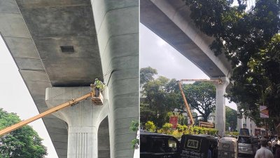 গতকাল মেট্রোরেলের লাইনে চলছিল মেরামত কাজ (ছবি: সংগৃহীত)
