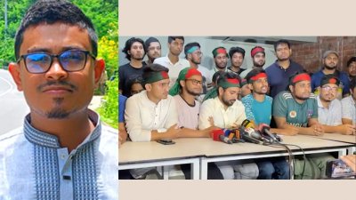 বৈষম্যবিরোধী ছাত্র আন্দোলনের সমন্বয়কদের সঙ্গে সাদিক কায়েম (ছবি: ফেসবুক)