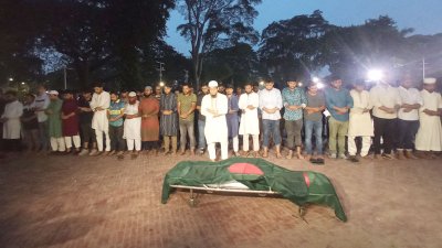 শহীদ মিনারে শিশু রাতুলের জানাজা