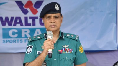 অনুষ্ঠানে বক্তব্য রাখছেন ডিএমপি কমিশনার মো. মাইনুল হাসান