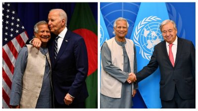 জাতিসংঘ সাধারণ পরিষদের অধিবেশনে যোগ দেওয়ার ফাঁকে যুক্তরাষ্ট্রের প্রেসিডেন্ট জো বাইডেন এবং জাতিসংঘ মহাসচিব আন্তোনিয়ো গুতেরেসের সঙ্গে সাক্ষাৎ করেন অন্তর্বর্তী সরকারের প্রধান উপদেষ্টা ড. মুহাম্মদ ইউনূস