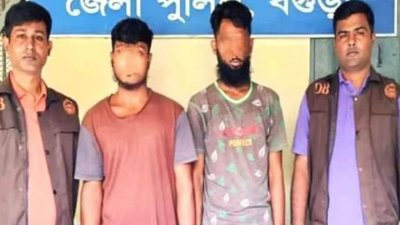 বগুড়ায় জোড়া খুনের ঘটনায় গ্রেফতার দুই আসামি