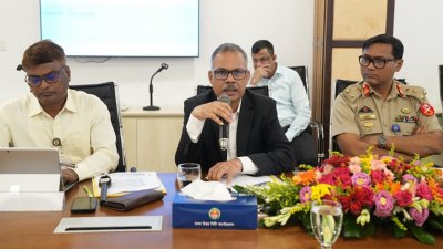 বক্তব্য দিচ্ছেন ডিএনসিসির প্রশাসক মো. মাহমুদুল হাসান