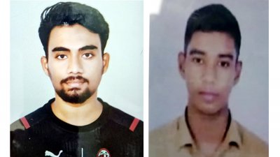 মাহবুব রহমান মুত্তাকিম (বাঁয়ে) ও মুশফিকুর রহমান আদনান