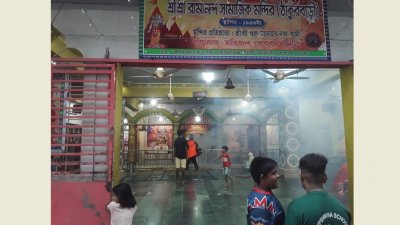 মন্দির-পূজামণ্ডপে বিশেষ মশক নিয়ন্ত্রণ কার্যক্রম চালাচ্ছে ডিএসসিসি