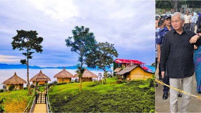 ডানে ক্ষতিগ্রস্ত এলাকা পরিদর্শন করেন পার্বত্যবিষয়ক মন্ত্রণালয়ের উপদেষ্টা সুপ্রদীপ চাকমা