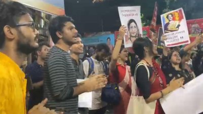 আর জি করের ঘটনার প্রতিবাদ।