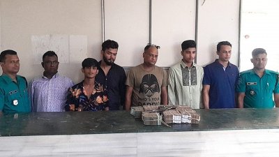 পুলিশের হেফাজতে গ্রেফতার ব্যক্তিরা