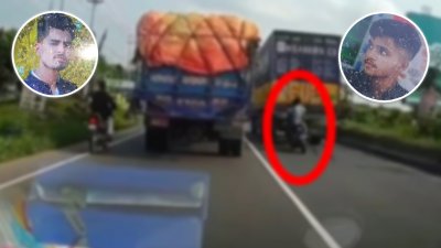 দুর্ঘটনার একটি ভিডিও সামাজিক যোগাযোগমাধ্যমে ছড়িয়ে পড়েছে