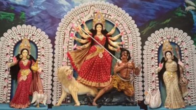 দুর্গাপূজা (ছবি: নাসিরুল ইসলাম)