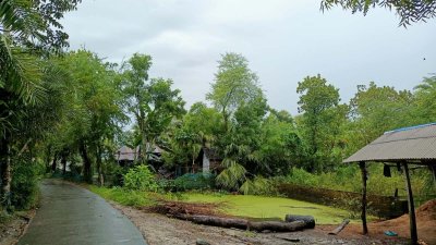 খুলনার উপকূলীয় উপজেলা কয়রা সকাল থেকেই মেঘাচ্ছন্ন