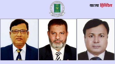 আব্দুল্লাহ আল মামুন, মোহাম্মদ তৌফিকুল ইসলাম খান ও সাইদুল ইসলাম (গ্রাফিক্স: বাংলা ট্রিবিউন)