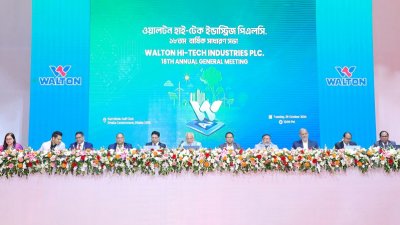 ওয়ালটন হাই-টেক ইন্ডাস্ট্রিজ পিএলসির ১৮তম এজিএমে কর্মকর্তা ও অতিথিরা