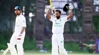 মিঠুনের সেঞ্চুরি উদযাপন