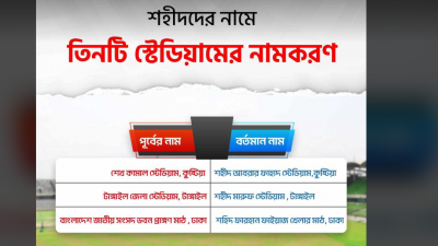 ছাত্র-জনতার আন্দোলনে শহীদদের নামে তিন স্টেডিয়াম