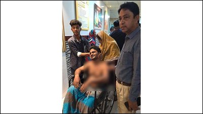 হাসপাতালে আহত সাংবাদিক জাহাঙ্গীর মাহমুদ