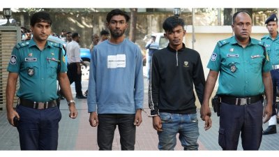 গ্রেফতাররা হলেন আশরাফুল হক খান তুষার ও রাকিব হাসান আরফিন