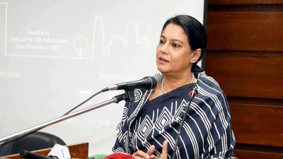 সেমিনোরে বক্তব্য রাখছেন সৈয়দা রিজওয়ানা হাসান