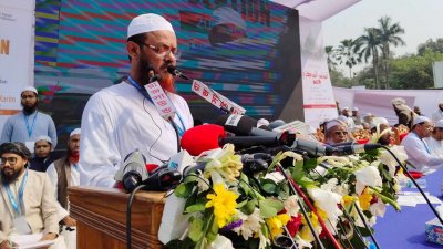 বক্তব্য দিচ্ছেন ইসলামী আন্দোলনের সিনিয়র নায়েবে আমির সৈয়দ মুহাম্মাদ ফয়জুল করীম। ছবি: নাসিরুল ইসলাম