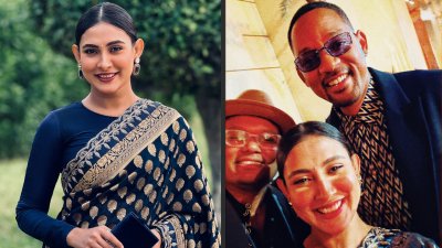 বাঙালি সাজে হলিউড অভিনেতা উইল স্মিথের সাথে মেহজাবিন চৌধুরী