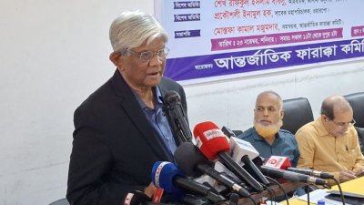 কথা বলছেন ড. সালেহ উদ্দিন আহমেদ (ফাইল ছবি)