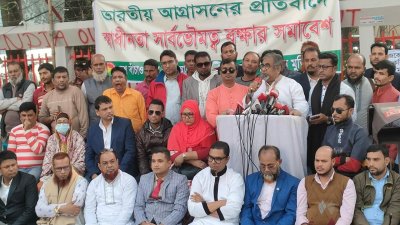 সমাবেশে বক্তব্য দিচ্ছেন সৈয়দ এমরান সালেহ প্রিন্স