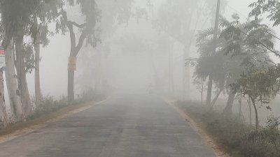 কুয়াশার সঙ্গে হিমেল বাতাস শীতের মাত্রাকে আরও বাড়িয়ে দিচ্ছে