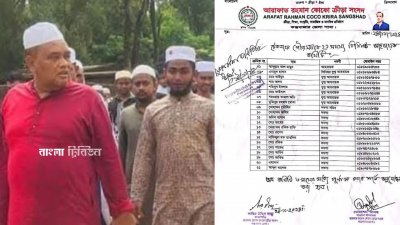 সাবেক সংসদ সদস্য আবদুর রহমান বদির সঙ্গে সাবেক কাউন্সিলর এনামুল হাসান