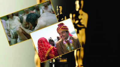 ৯৭তম অস্কার ট্রফির সঙ্গে ‘বলী’ ও ‘লাপাতা লেডিস’ ছবির দৃশ্যের কোলাজ