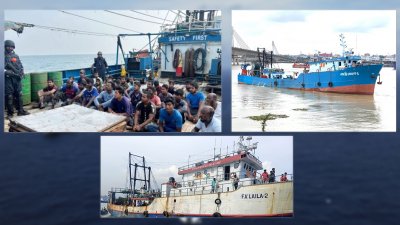 আটক দুই জাহাজ ও জেলে-নাবিক