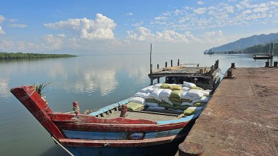 রাখাইন থেকে আসা চালভর্তি ট্রলার