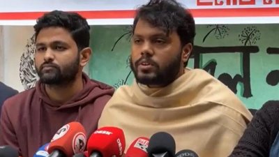 সংবাদ সম্মেলনে ইনকিলাব মঞ্চের নেতারা