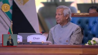 কায়রোতে ডি-৮ সম্মেলনের বিশেষ অধিবেশনে ড. মুহাম্মদ ইউনূস