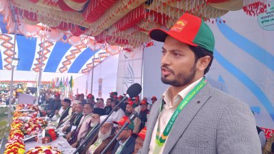 বিশেষ অতিথির বক্তব্যে শিবির সেক্রেটারি জাহিদুল ইসলাম