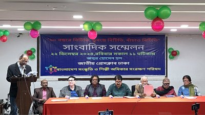 বাংলাদেশ সংস্কৃতি ও শিল্পী অধিকার সংরক্ষণ পরিষদের সংবাদ সম্মেলন