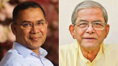 তারেক রহমান ও মির্জা ফখরুল ইসলাম আলমগীর (ফাইল ছবি)