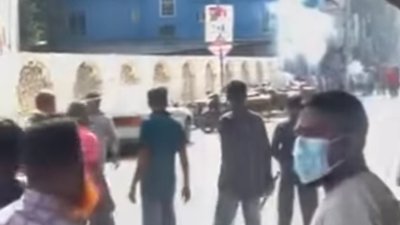 যুবদলের নেতাকর্মীদের মহড়া