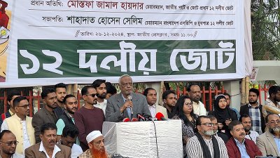 ১২ দলীয় জোট আয়োজিত বিক্ষোভ সমাবেশ