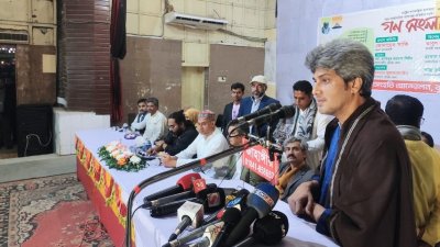 কুমিল্লায় এক গণসংলাপে বক্তব্য দেন জোনায়েদ সাকি