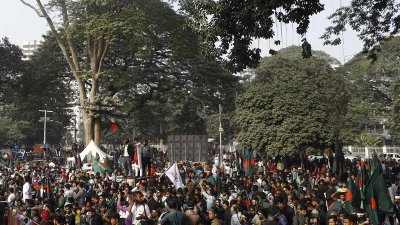 মার্চ ফর ইউনিটি সমাবেশ শুরু। ছবি: সাজ্জাদ হোসেন