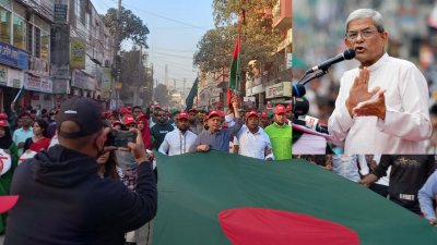 শনিবার সন্ধ্যায় ঠাকুরগাঁও সাধারণ পাঠাগার চত্বরে আয়োজিত ছাত্র-সমাবেশে ভার্চুয়ালি যুক্ত হয়ে বক্তব্য রাখেন বিএনপির মহাসচিব