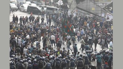 ‘শাহবাগ ব্লকেড’ কর্মসূচি (ছবি: সাজ্জাদ হোসেন)