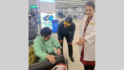 শনিবার দুপুরে শাহজালালে অসুস্থ হয়ে পড়েন থাই যাত্রী কা গু গু কি স্যু এন আগা
