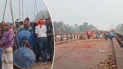দুই গ্রামবাসীর সংঘর্ষ