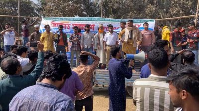 সমাবেশের প্রস্তুতি চলছে গাজীপুরের রাজবাড়ী মাঠে
