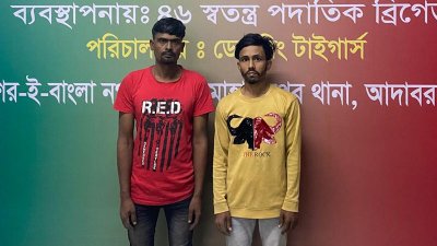 কবজি কাটা গ্রুপের গ্রেফতার দুই সদস্য।