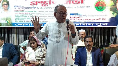 ফরিদপুরে বিএনপির এক সভায় বক্তব্য দেন আসাদুজ্জামান রিপন