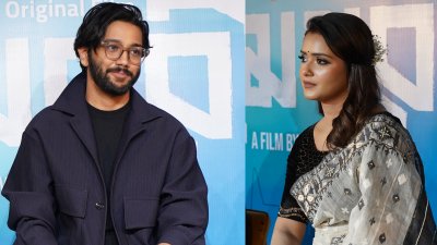 সংবাদ সম্মেলনে প্রীতম হাসান ও তানজিন তিশা